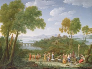 Bir Fedakarlıkla Geniş Bir İtalyan Manzarası, 1728